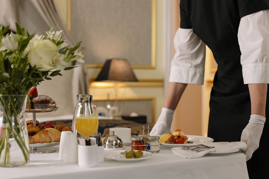 Room-service breakfast